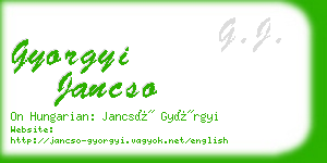 gyorgyi jancso business card